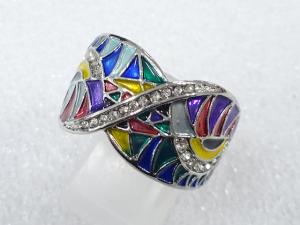 エナメル　クリスタル　指輪(23号)